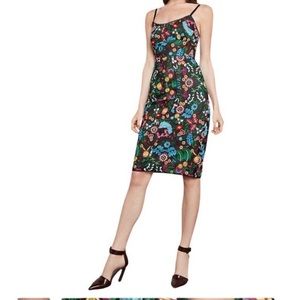 BCBGAzria Bustier Floral Embroidered Dress
